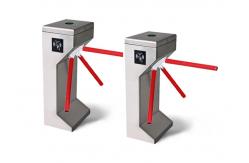 China Mechanical Drive Tripod Turnstile Gate SUS304 RFID LED Indicator Half Height supplier
