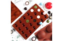 China Round Half Circle Chocolate Mold DIY Multi Cavity Silicone Fondant Molds supplier