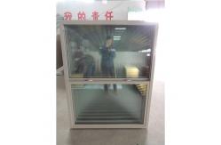 China Ventilation Glass Apricot UPVC Single Hung Window Vertical Sliding Design supplier
