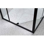 6/8mm Tempered Glass And Alum Frame Black Square Shower Enclosure Modern