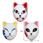 Halloween Demon Slayer Japanese Anime LED Face Mask Light Up For Cosplay for sale