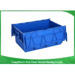 Stardard Blue Large Plastic Storage Containers , Space Saving Plastic Bin Storage