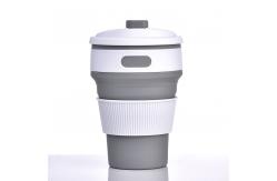 China Microwavable Odorless 350ML Collapsible Silicone Coffee Cup supplier