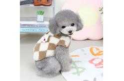 China Diamond Argyle Pattern Pet Coat Warm Winter Apparel Brown Black supplier