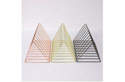 China Triangle Metal Stainless Steel Houseware Desktop Bookshelf supplier