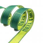 Green Polyester Webbing Tape PP Ribbon On Nylon Webbing For Bags for sale