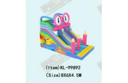 China Clown Inflatable Slide With Elephant Theme For Children Fun Park supplier