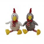 Easter Plush Toy 2 CLR Chickens With Squeeze Box for sale