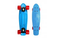China Plastic Mini Penny Complete Skateboards 22 With Blue Deck Red Wheels supplier