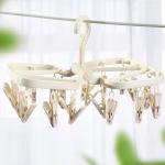 Folding Household Bra Clips Underwear Socks Drying Clothes Peg Hanger for sale
