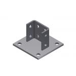 Electrical Galvanized 12 Holes Custom Strut Fitting Post Base for sale