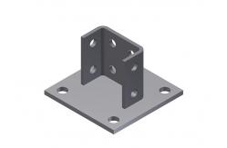 China Electrical Galvanized 12 Holes Custom Strut Fitting Post Base supplier