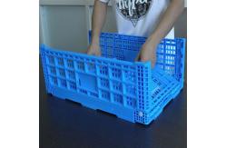 China 40L Plastic Crates Foldable Mesh Wall For Turnover And Storage supplier