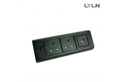 China Convenient Installation Table Edge Mounted Socket With Fixture Sandblasted finish supplier