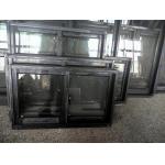 Black Frame Aluminum Sliding Glass Window Double Glass Customized