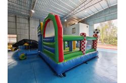 China Kids PVC Inflatable Bouncer Combo With Slide Soccer Theme Castle Playground supplier
