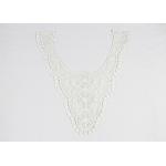 White Lace Flower Appliques Collar With Cotton Water Soluble Nylon Embroidered for sale