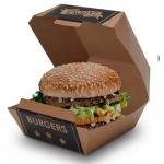 Wholesale Custom Eco-Friendly Hamburger Boxes for Fast Food Packaging for sale