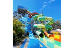 China OEM ODM Amusement Park Swimming Pool Outside Fiberglass Water Slide supplier