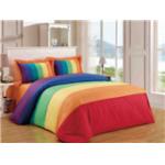 Rainbow Energetic Bedding 7-Color Duvet Cover 4pcs Set Polyester Cotton Bedding Set for sale