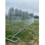6ft X 12ft Temporary Fence Panel Hot Galvanized Chain Link Construction for sale