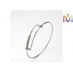 SS304 Twisted Expandable Movable Bead Womens Engraved Bracelets