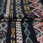 Custom Digital Block Geometric Printed Woven Fabrics 150cm Width