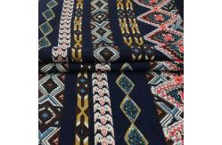 China Custom Digital Block Geometric Printed Woven Fabrics 150cm Width supplier