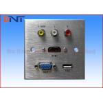 Compact Media Hub / Multimedia Socket Plate For High Class Hotel