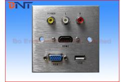 China Compact Media Hub / Multimedia Socket Plate For High Class Hotel supplier