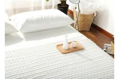 China Home Cotton Soft Throw Blanket , Quilted Twist Pattern Knit Throw Blanket supplier