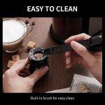 Portable Electric Adjustable Burr Coffee Grinder Silver 240g Professional Coffee Maker