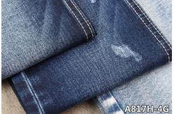 China 11.2oz Stretch Denim Fabric Indigo Blue Sanforizing Jeans With OA Yarn supplier