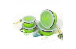 China Round 4PCS Collapsible Bento Lunch Boxes With PP Lid supplier