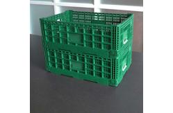 China 40L Plastic Crates Foldable Mesh Wall For Turnover And Storage supplier