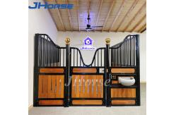 China 3.5*2.2m Permanent Metal Steel Frame Bamboo Board Horse Stable Box Horse Stall Fronts supplier
