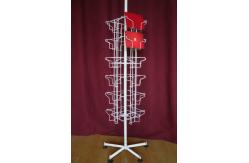 China 24 Landscape Wire Book Display Stands / Greating Card Wire Book Rack Display supplier