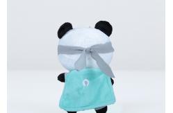China Panda Shape Plush Keychain Toys PP Cotton Material Handmaking Artwork supplier