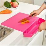 Detachable Custom Plastic Cutting Boards Household With Vegetable Basket for sale