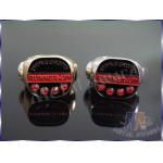 2D Or 3D Design Zinc Alloy Ring With Red Stones Environmental Friendly for sale