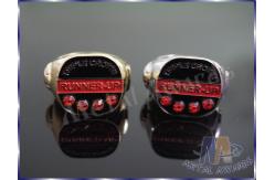 China 2D Or 3D Design Zinc Alloy Ring With Red Stones Environmental Friendly supplier