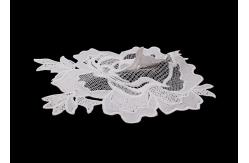 China Custom Water Soluble Lace / 3D Flower Lace Trim Collar Applique With OEKO - Tex supplier