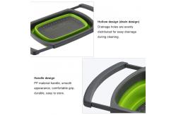 China BPA Free Square Silicone Collapsible Colander Strainer supplier