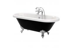 China White Free Standing Bathtub Ergonomic With Tiger Feet Overflow Drain supplier