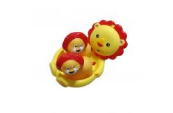 China Cute Squeezing Rubber Ducks / Lion Animal Bath Toys Set Floating Elephant Toy Set supplier