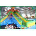 Inflatable Slip And Slide Giant Safety Inflatable Bouncer For Amusement Park , Inflatable Bounce Castle Bouncy Slides for sale