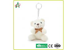 China 10cm Adorable White Bear Stuffed Animal With Butterfly Tie supplier