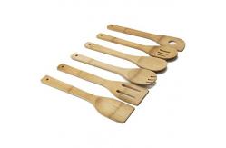 China Stylish Design Bamboo Cooking Utensil Set No Plastic No Petrochemicals No Varnishes supplier