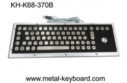 China IP65 Black Metal Computer Industrial Keyboard with Stainless steel Trackball supplier