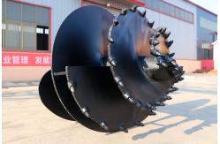 China Slag Rock Drilling Conical Auger Bucket With Flat Teeth For Gravel Layer supplier